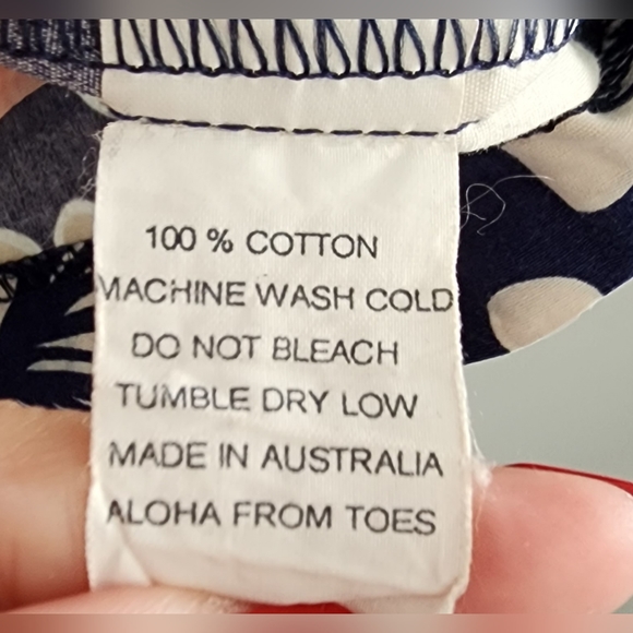 TOES ON THE NOSE Men Collared Shirt Size S Blue Hawaii Button Pocket Cotton - Picture 7 of 7